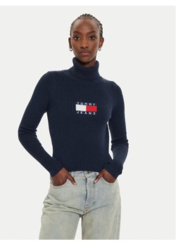 Tommy Jeans Golf Flag DW0DW18678 Granatowy Regular Fit ze sklepu MODIVO w kategorii Swetry damskie - zdjęcie 182713825