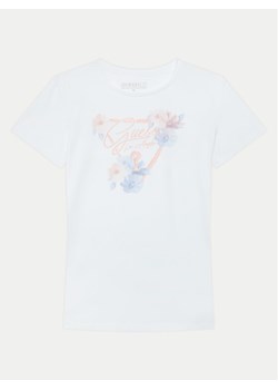 Guess T-Shirt J5RI22 K6YW4 Biały Regular Fit ze sklepu MODIVO w kategorii Bluzki dziewczęce - zdjęcie 182713909