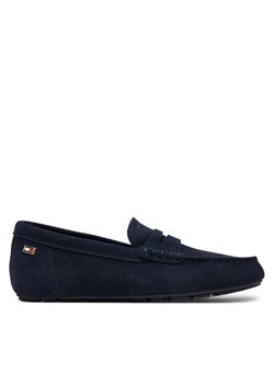 Tommy Hilfiger Mokasyny Flag Soft Suede Driver Loafer FW0FW08558 Granatowy ze sklepu MODIVO w kategorii Mokasyny damskie - zdjęcie 182713977