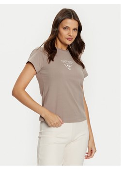 Guess T-Shirt V4YI21 KCDH1 Szary Slim Fit ze sklepu MODIVO w kategorii Bluzki damskie - zdjęcie 182713988
