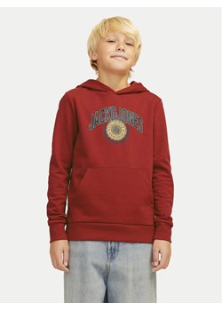 Jack&Jones Junior Bluza Kam Varsity 12266761 Czerwony Standard Fit ze sklepu MODIVO w kategorii Bluzy chłopięce - zdjęcie 182714147