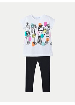 Mayoral Komplet t-shirt i legginsy 3713 Czarny Regular Fit ze sklepu MODIVO w kategorii Komplety dziewczęce - zdjęcie 182714265