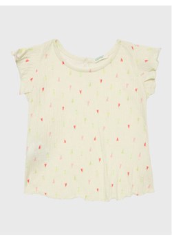 United Colors Of Benetton Bluzka 3QMFA102J Écru Regular Fit ze sklepu MODIVO w kategorii Koszulki niemowlęce - zdjęcie 182714497