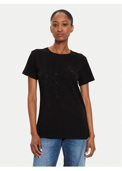 Armani Exchange T-Shirt 6DYT53 YJ3RZ 1200 Czarny Regular Fit ze sklepu MODIVO w kategorii Bluzki damskie - zdjęcie 182714579