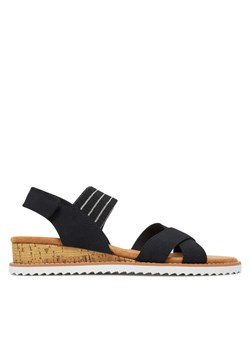 Skechers Sandały BOBS Desert Kiss-Shore Enough 114130/BLK Czarny ze sklepu MODIVO w kategorii Sandały damskie - zdjęcie 182714615