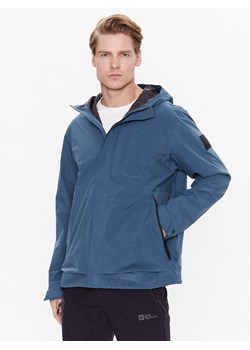 Jack Wolfskin Kurtka przeciwdeszczowa Goldgewann 1115761 Niebieski Regular Fit ze sklepu MODIVO w kategorii Kurtki męskie - zdjęcie 182714849