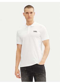 KARL LAGERFELD Polo 745088 552235 Biały Regular Fit ze sklepu MODIVO w kategorii T-shirty męskie - zdjęcie 182715168