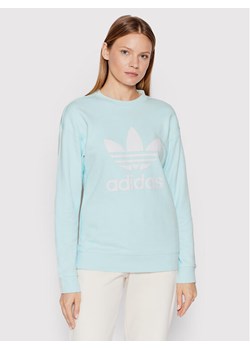 adidas Bluza Treofil Crew HL6678 Niebieski Regular Fit ze sklepu MODIVO w kategorii Bluzy damskie - zdjęcie 182715336