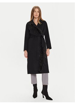 TWINSET Płaszcz wełniany 242TP2065 Czarny Regular Fit - id: 0000304451386 - marki Twinset - 182715578 TWINSET Płaszcz wełniany 242TP2065 Czarny Regular Fit ze sklepu MODIVO w kategorii Płaszcze damskie - zdjęcie 182715578