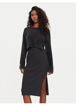 Morgan Sukienka dzianinowa 242-RMONA Szary Slim Fit ze sklepu MODIVO w kategorii Sukienki - zdjęcie 182715755