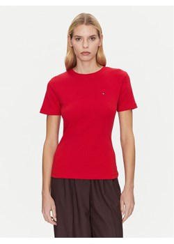 Tommy Hilfiger T-Shirt New Cody WW0WW40587 Czerwony Slim Fit ze sklepu MODIVO w kategorii Bluzki damskie - zdjęcie 182716609