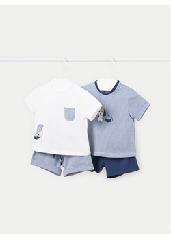 Mayoral Komplet 2 t-shirtów i spodenek 1626 Niebieski Regular Fit ze sklepu MODIVO w kategorii Komplety niemowlęce - zdjęcie 182716646