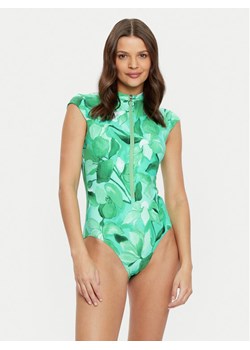 Seafolly Strój kąpielowy Secret Garden 60276-220 Zielony ze sklepu MODIVO w kategorii Stroje kąpielowe - zdjęcie 182717107