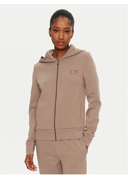 Calvin Klein Bluza Satin K20K207955 Beżowy Regular Fit ze sklepu MODIVO w kategorii Bluzy damskie - zdjęcie 182717349