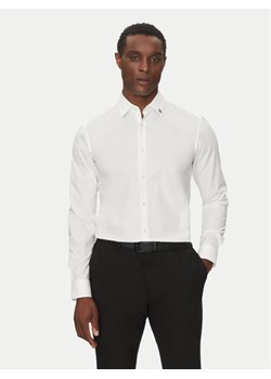 HUGO Koszula Ermo 50539307 Biały Slim Fit ze sklepu MODIVO w kategorii Koszule męskie - zdjęcie 182717369