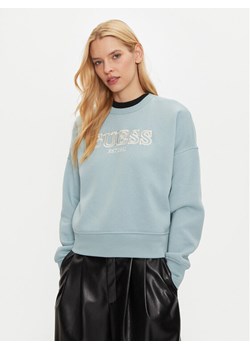Guess Bluza V4BQ03 KCHX0 Niebieski Regular Fit ze sklepu MODIVO w kategorii Bluzy damskie - zdjęcie 182718137
