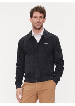 Aeronautica Militare Kurtka skórzana 241PN5033PL216 Niebieski Regular Fit - id: 0000303721565 - marki Aeronautica Militare - 182718359 Aeronautica Militare Kurtka skórzana 241PN5033PL216 Niebieski Regular Fit ze sklepu MODIVO w kategorii Kurtki męskie - zdjęcie 182718359
