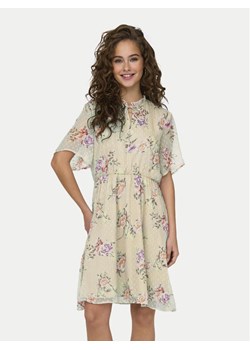 ONLY Sukienka codzienna Aida 15319705 Écru Regular Fit ze sklepu MODIVO w kategorii Sukienki - zdjęcie 182718476