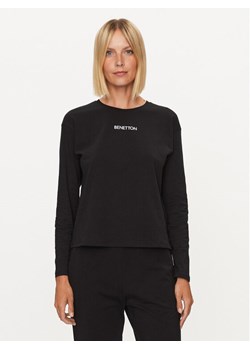 United Colors Of Benetton Koszulka piżamowa 30963M04S Czarny Regular Fit ze sklepu MODIVO w kategorii Piżamy damskie - zdjęcie 182718626