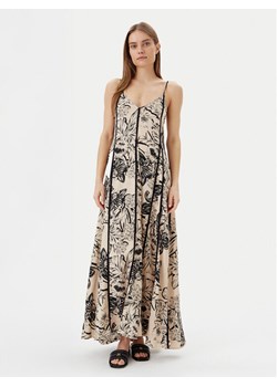 Maaji Sukienka letnia Sepia Fiori Lily PT1930CLD001 Beżowy Relaxed Fit ze sklepu MODIVO w kategorii Sukienki - zdjęcie 182718627