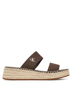 Calvin Klein Jeans Espadryle Sporty Rope Mg Lth Webbing YW0YW01704 Brązowy ze sklepu MODIVO w kategorii Espadryle damskie - zdjęcie 182718639