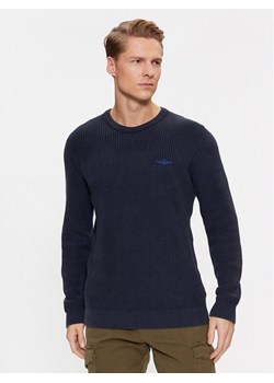 Aeronautica Militare Sweter 232MA1482L512 Granatowy Regular Fit ze sklepu MODIVO w kategorii Swetry męskie - zdjęcie 182718715