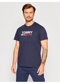 Tommy Jeans T-Shirt Corp Logo DM0DM15379 Granatowy Regular Fit ze sklepu MODIVO w kategorii T-shirty męskie - zdjęcie 182718916