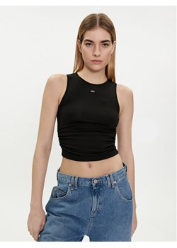 Tommy Jeans Top DW0DW17893 Czarny Slim Fit ze sklepu MODIVO w kategorii Bluzki damskie - zdjęcie 182718918