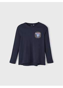 NAME IT Longsleeve Violet 13206643 Granatowy Loose Fit ze sklepu MODIVO w kategorii Bluzki dziewczęce - zdjęcie 182719475
