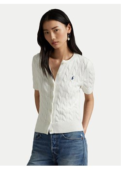 Polo Ralph Lauren Kardigan 211966720001 Biały Slim Fit ze sklepu MODIVO w kategorii Swetry damskie - zdjęcie 182719496