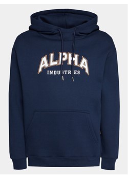 Alpha Industries Bluza College 146331 Granatowy Regular Fit ze sklepu MODIVO w kategorii Bluzy męskie - zdjęcie 182719615