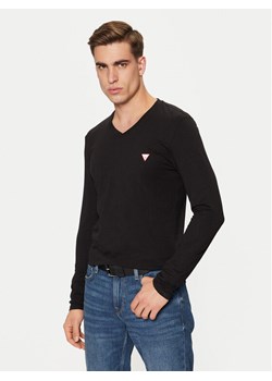 Guess Longsleeve M2YI08 J1314 Czarny Slim Fit ze sklepu MODIVO w kategorii T-shirty męskie - zdjęcie 182719645