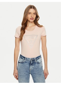 Guess T-Shirt W5RI11 J1314 Różowy Regular Fit ze sklepu MODIVO w kategorii Bluzki damskie - zdjęcie 182719777