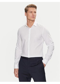 Calvin Klein Koszula Non Iron Tonal Strct Slim Shirt K10K113848 Biały Regular Fit ze sklepu MODIVO w kategorii Koszule męskie - zdjęcie 182719789