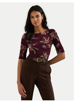 LAUREN RALPH LAUREN Bluzka 200951317001 Bordowy Slim Fit - id: 0000304274312 - marki Ralph Lauren - 182719925 LAUREN RALPH LAUREN Bluzka 200951317001 Bordowy Slim Fit ze sklepu MODIVO w kategorii Bluzki damskie - zdjęcie 182719925