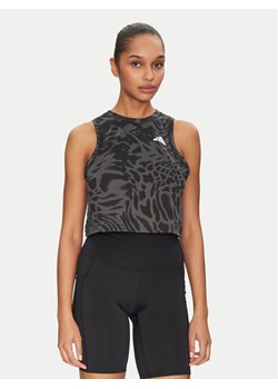 adidas Koszulka techniczna Train Essentials Allover Print Workout JE6153 Czarny Regular Fit ze sklepu MODIVO w kategorii Bluzki damskie - zdjęcie 182720457