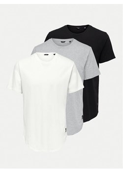Only & Sons Komplet 3 t-shirtów Matt 22013782 Kolorowy Regular Fit ze sklepu MODIVO w kategorii T-shirty męskie - zdjęcie 182720627