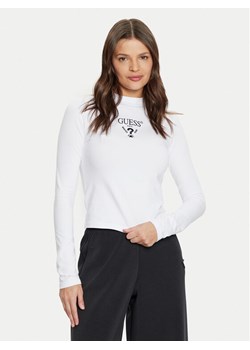 Guess Bluzka Colette V4YI23 KCDH1 Biały Slim Fit ze sklepu MODIVO w kategorii Bluzki damskie - zdjęcie 182720635