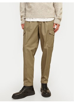 Jack&Jones Spodnie materiałowe Bill 12247358 Brązowy Tapered Fit ze sklepu MODIVO w kategorii Spodnie męskie - zdjęcie 182720636