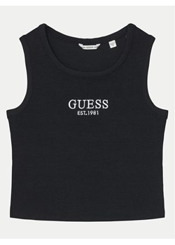 Guess Top J4YI16 KBZP4 Czarny Regular Fit ze sklepu MODIVO w kategorii Bluzki dziewczęce - zdjęcie 182720677