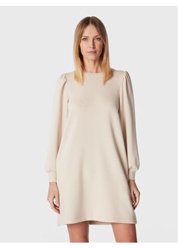 Moss Copenhagen Sukienka dzianinowa Nelina 17198 Beżowy Regular Fit ze sklepu MODIVO w kategorii Sukienki - zdjęcie 182720747