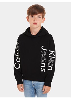 Calvin Klein Jeans Bluza Maxi Inst Logo IB0IB02040 Czarny Relaxed Fit ze sklepu MODIVO w kategorii Bluzy chłopięce - zdjęcie 182720755