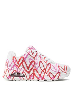 Skechers Sneakersy Uno Spread The Love 155507/WRPK Biały ze sklepu MODIVO w kategorii Buty sportowe damskie - zdjęcie 182720767