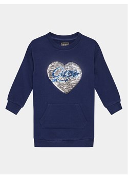 Guess Sukienka codzienna K3BK26 KAD73 Granatowy Regular Fit ze sklepu MODIVO w kategorii Sukienki dziewczęce - zdjęcie 182721215