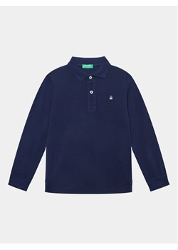 United Colors Of Benetton Polo 3089C300Z Granatowy Regular Fit ze sklepu MODIVO w kategorii T-shirty chłopięce - zdjęcie 182721256