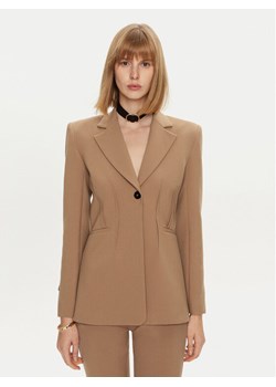 Simona Corsellini Marynarka A24CPGI017 Beżowy Regular Fit ze sklepu MODIVO w kategorii Marynarki damskie - zdjęcie 182721347
