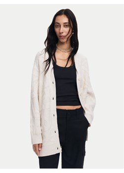 Desigual Kardigan Montreal 24WWJF12 Écru Loose Fit ze sklepu MODIVO w kategorii Swetry damskie - zdjęcie 182721909