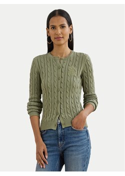 LAUREN RALPH LAUREN Kardigan 200932225009 Zielony Slim Fit ze sklepu MODIVO w kategorii Swetry damskie - zdjęcie 182721919