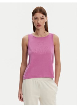 Kappa Top Logo Gria 382129W Fioletowy Regular Fit ze sklepu MODIVO w kategorii Bluzki damskie - zdjęcie 182722045