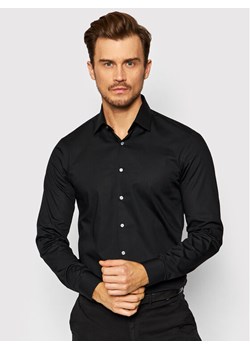Calvin Klein Koszula Poplin K10K108229 Czarny Slim Fit ze sklepu MODIVO w kategorii Koszule męskie - zdjęcie 182722055